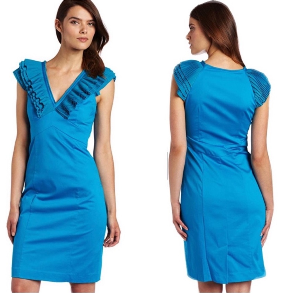 Ted Baker Cuful Sheath Dress Turquoise Blue 8